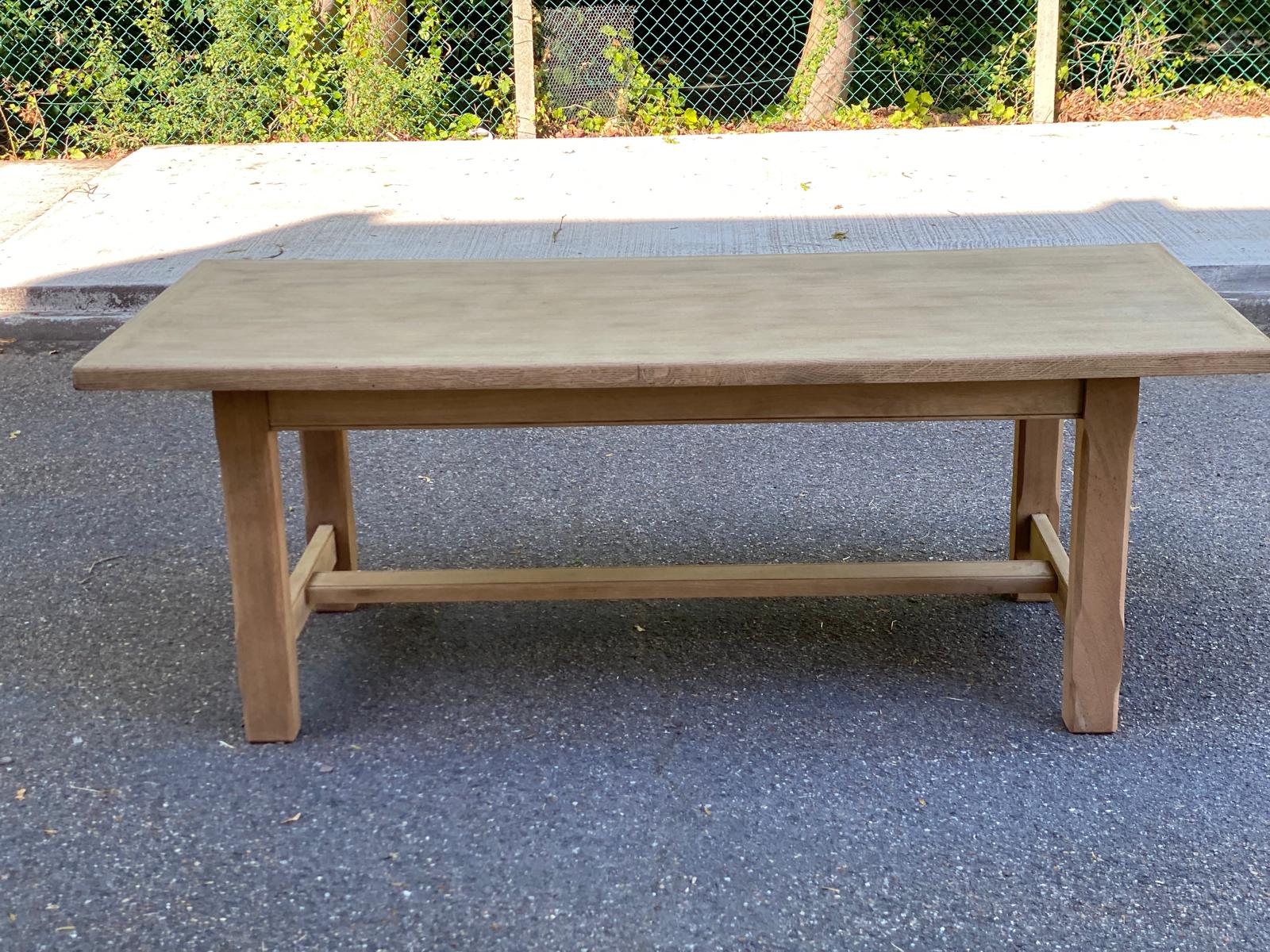 Renovated 1960s oak farmhouse dining table