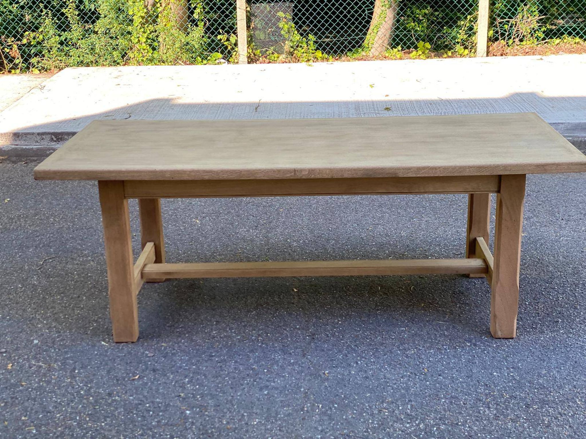 Table à manger de ferme rénovée en chêne des années 60