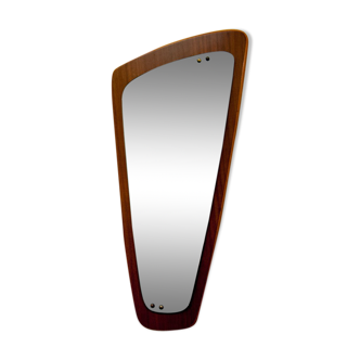 Asymmetric mirror teak 37x76cm