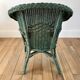 Fauteuil enfant en rotin vert années 60-70