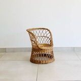 Fauteuil en osier vintage  enfant