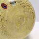 Postmodern Yellow Opaline Hand Blown Glass Jug with Murrines and Silver Flakes