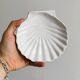 Coupelle en forme de coquillage bicolore, porte-savon