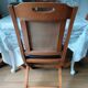 Set of 4 wood and leather chairs