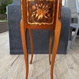 Rognon-style bedside table in marquetry