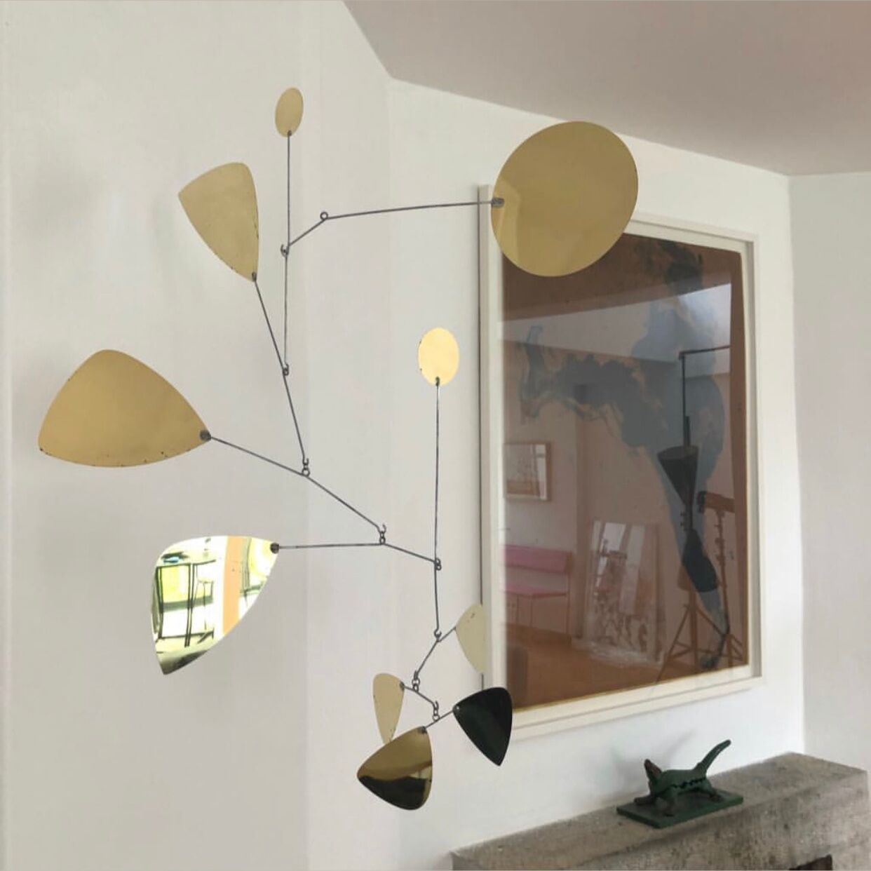 Modernista mobile brass 65 x 70 cm