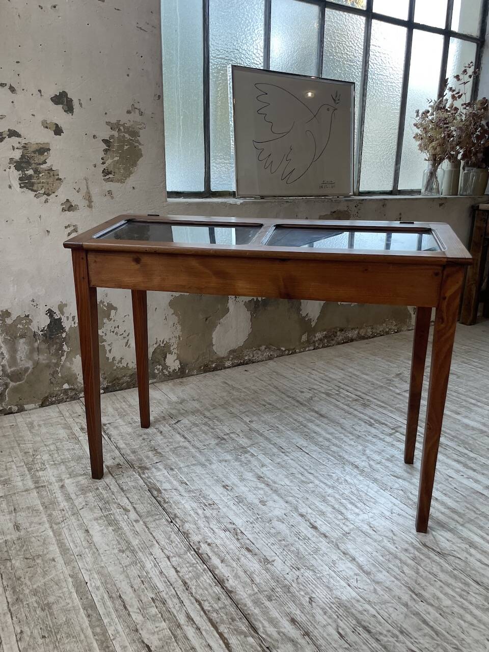50s display cabinet side table