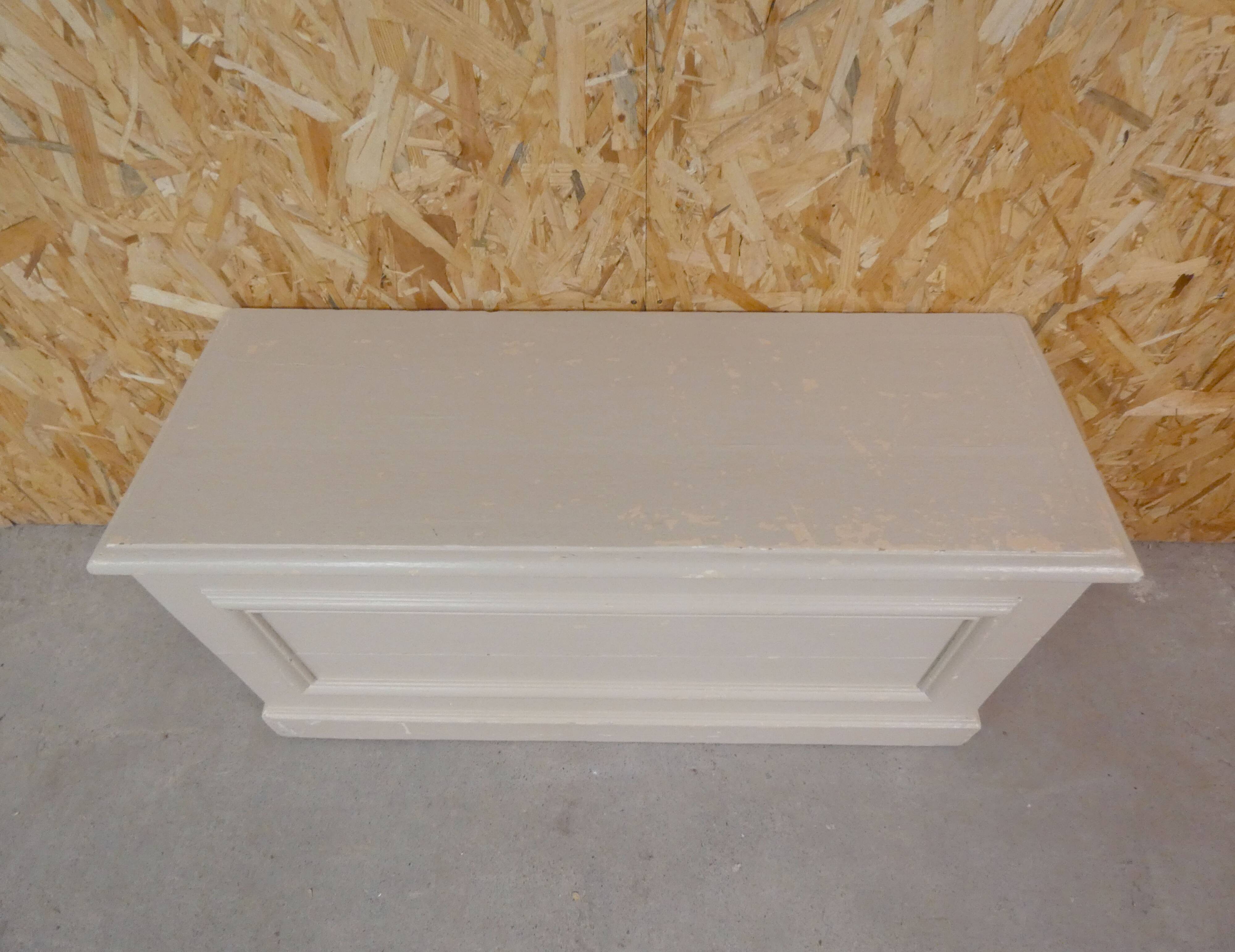 old solid wood bench chest