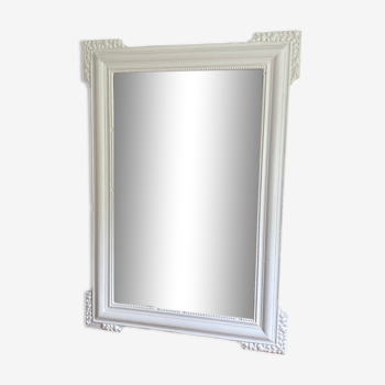 Miroir fin 19ème120x84cm blanc