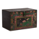 Ancienne malle orientale avec peintures de fleurs de lotus (c.1900)
