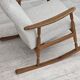 1970s, Scandinavian design, high-backed rocking chair, reupholstered.