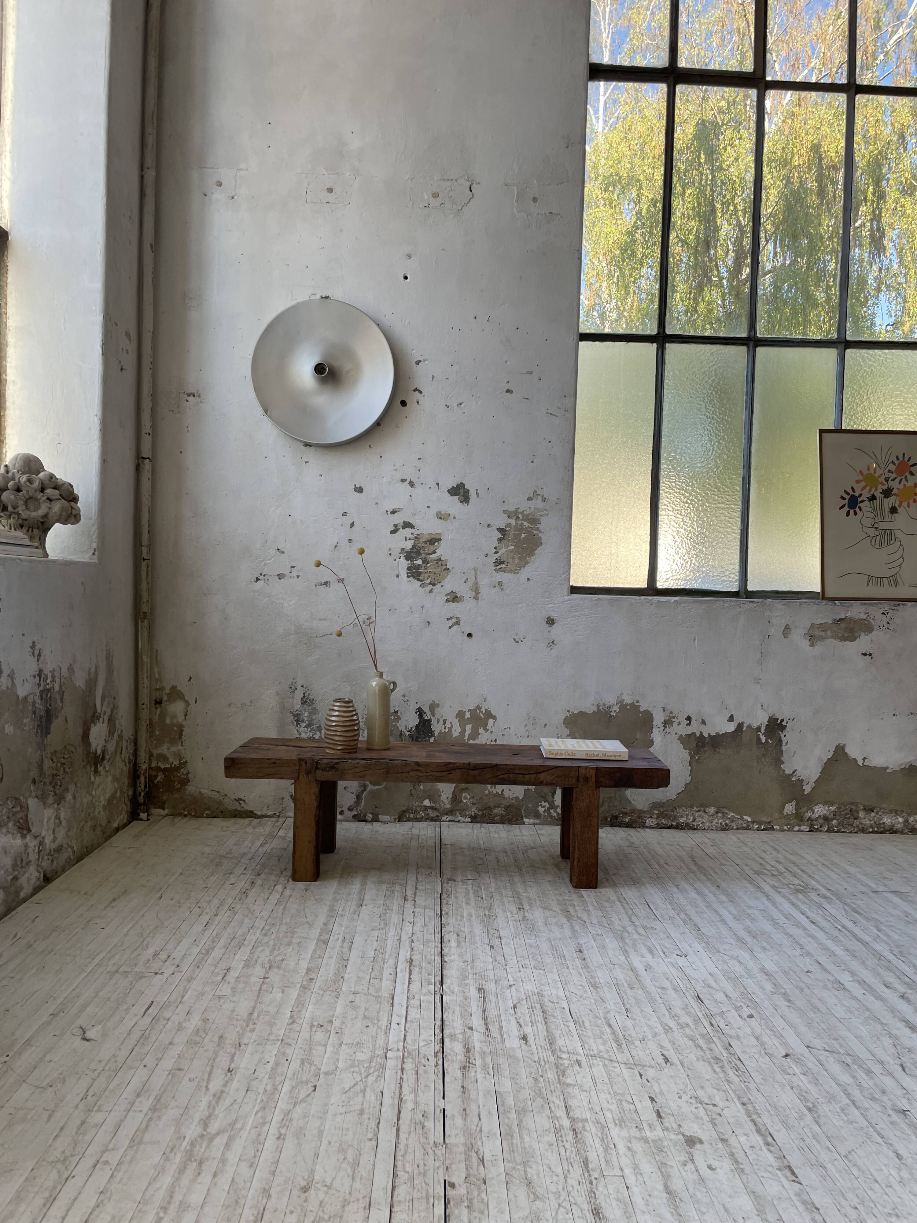 Brutalist workbench solid cherry coffee table