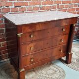 Half-column Empire chest of drawers
