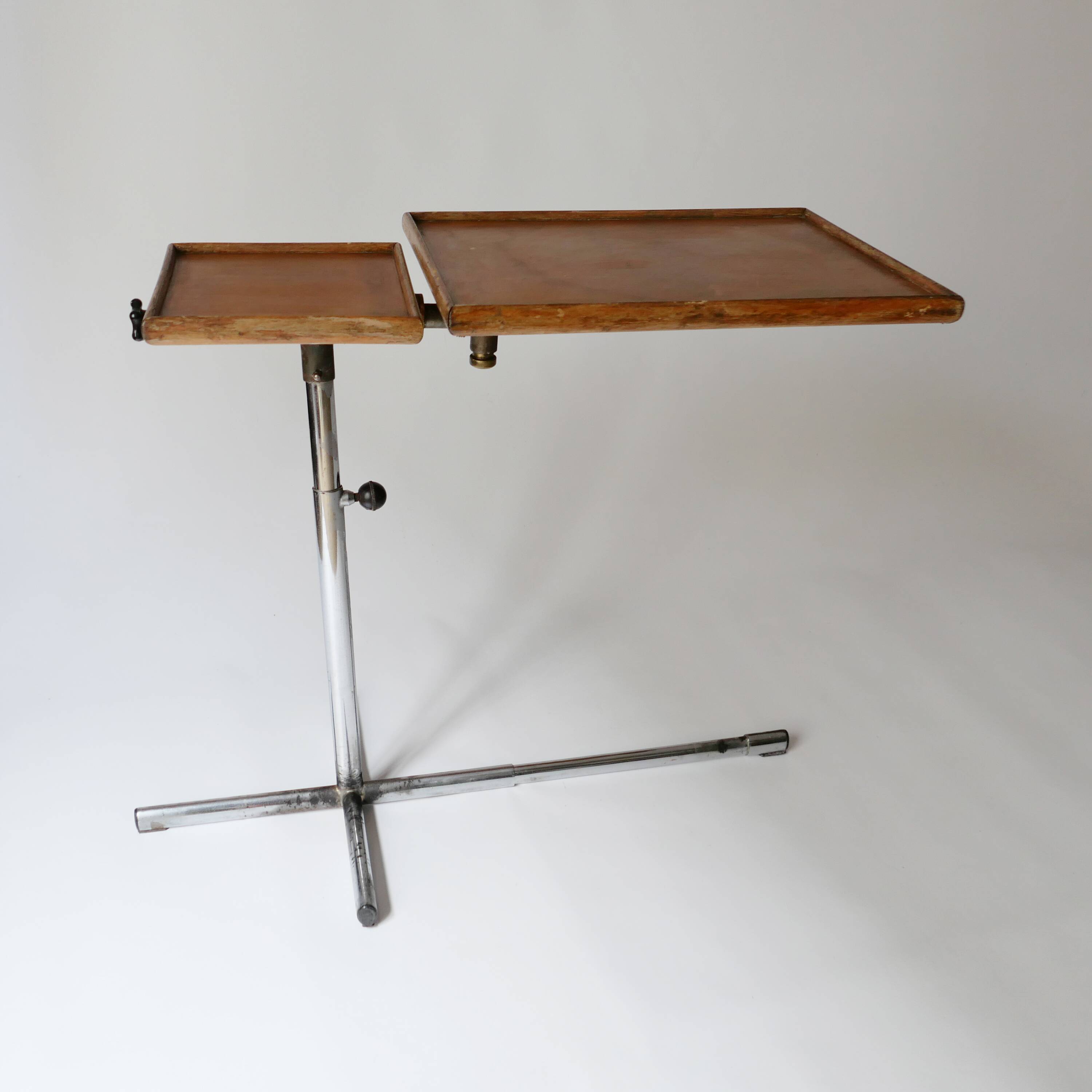 François Caruelle system table in wood and metal 1950-1970