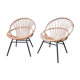 Pair of shell armchairs