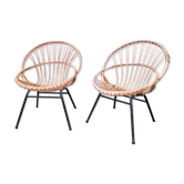 Pair of shell armchairs