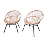 Pair of shell armchairs