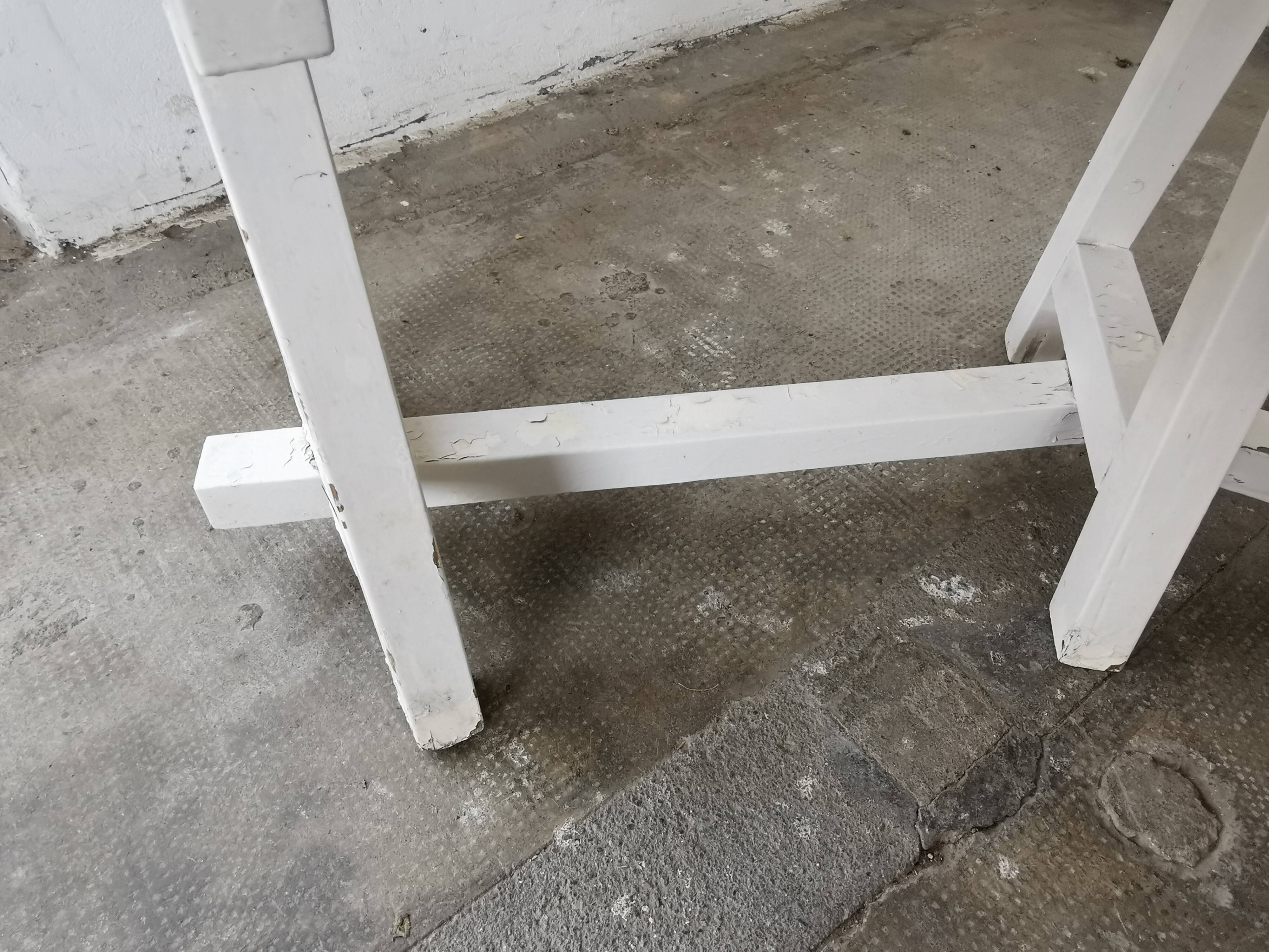 Pair of benches in white fir