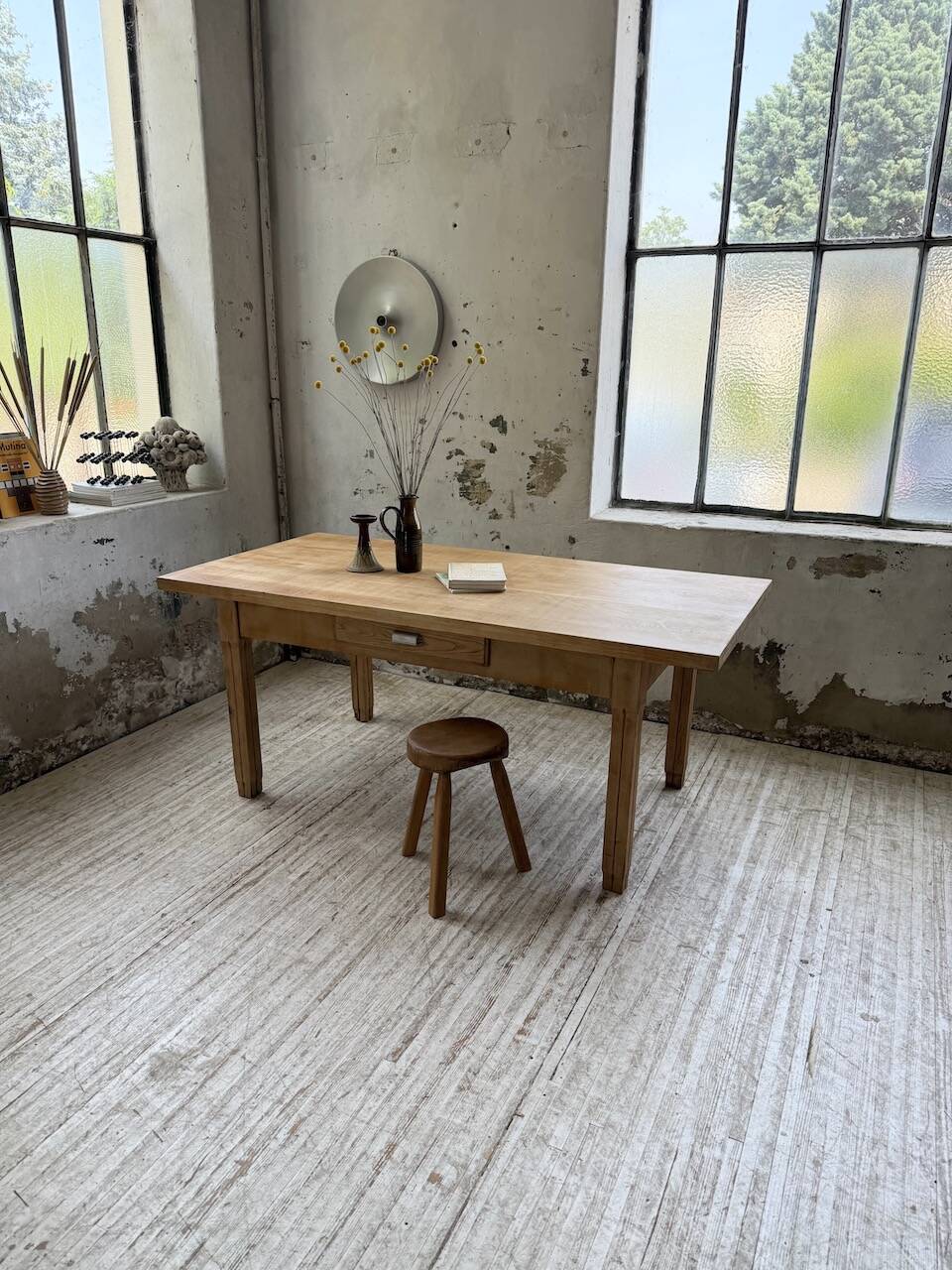 Ancienne table de ferme en chêne