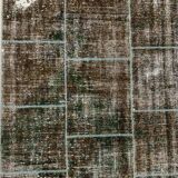 Distressed vintage turkish patchwork rug 217x151 cm wool medium