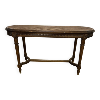Louis XVI piano bench with caning