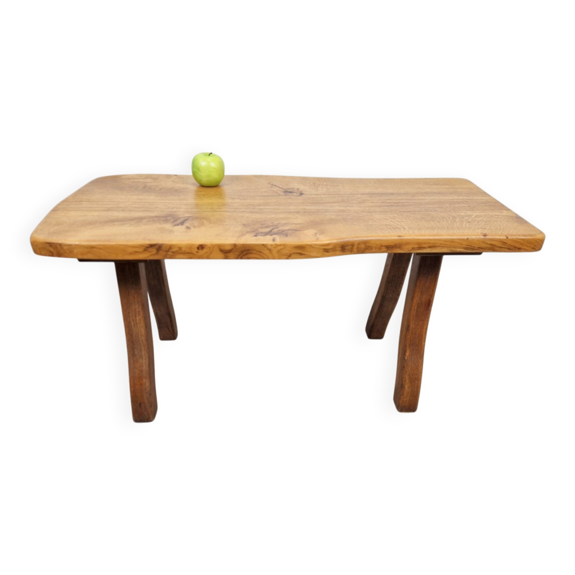 Vintage Brutalist Oak Tree Trunk Side Table, Spain, 1960s