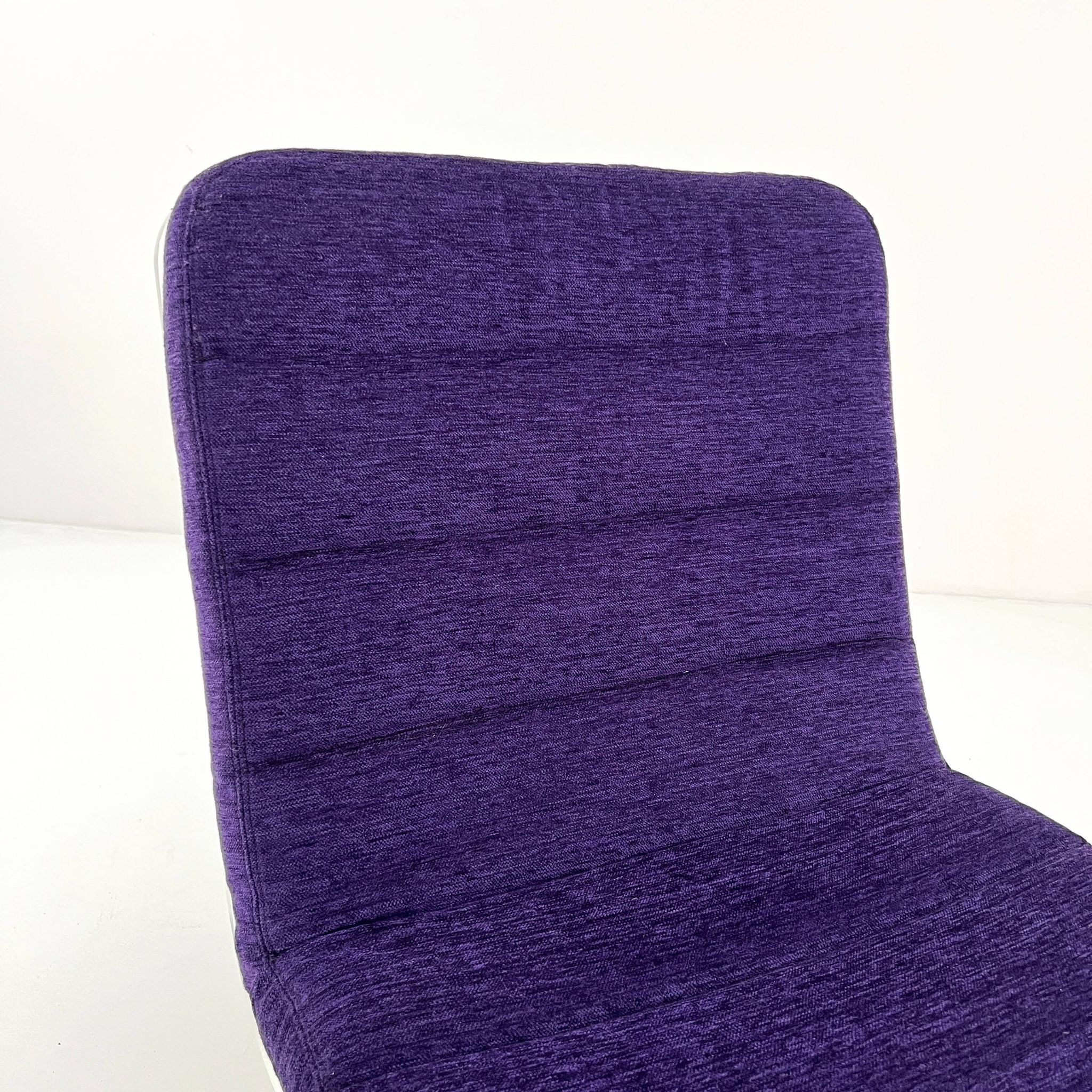 Fauteuil Space Age en plexiglas avec coussin mauve, 1970
