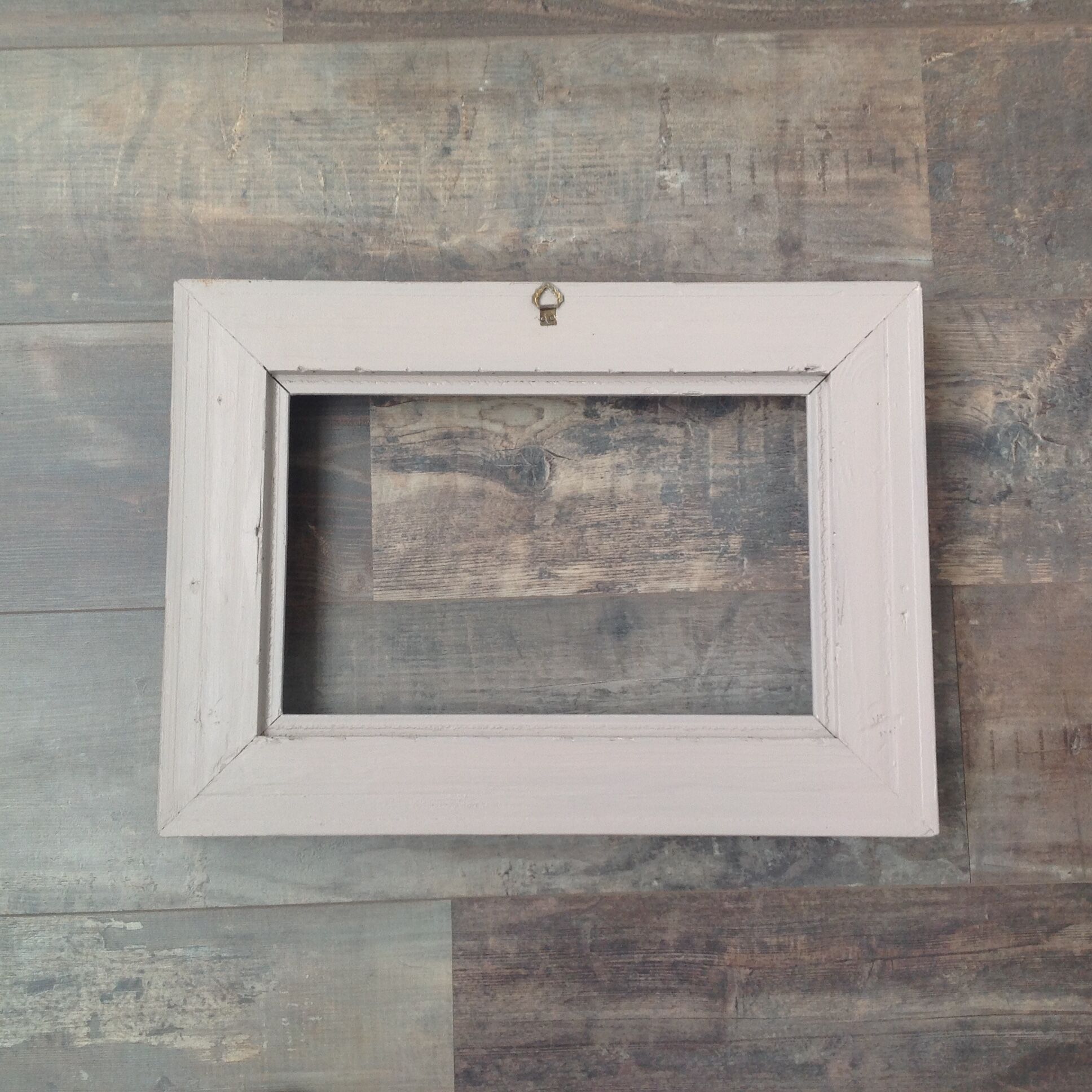 Patinated wood frame