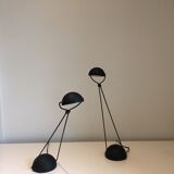 Pair of Meridiana articulated desk lamps by Paolo Piva for Stephano Cevoli, 1980