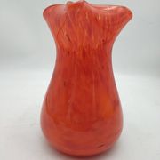 Blown glass vase.