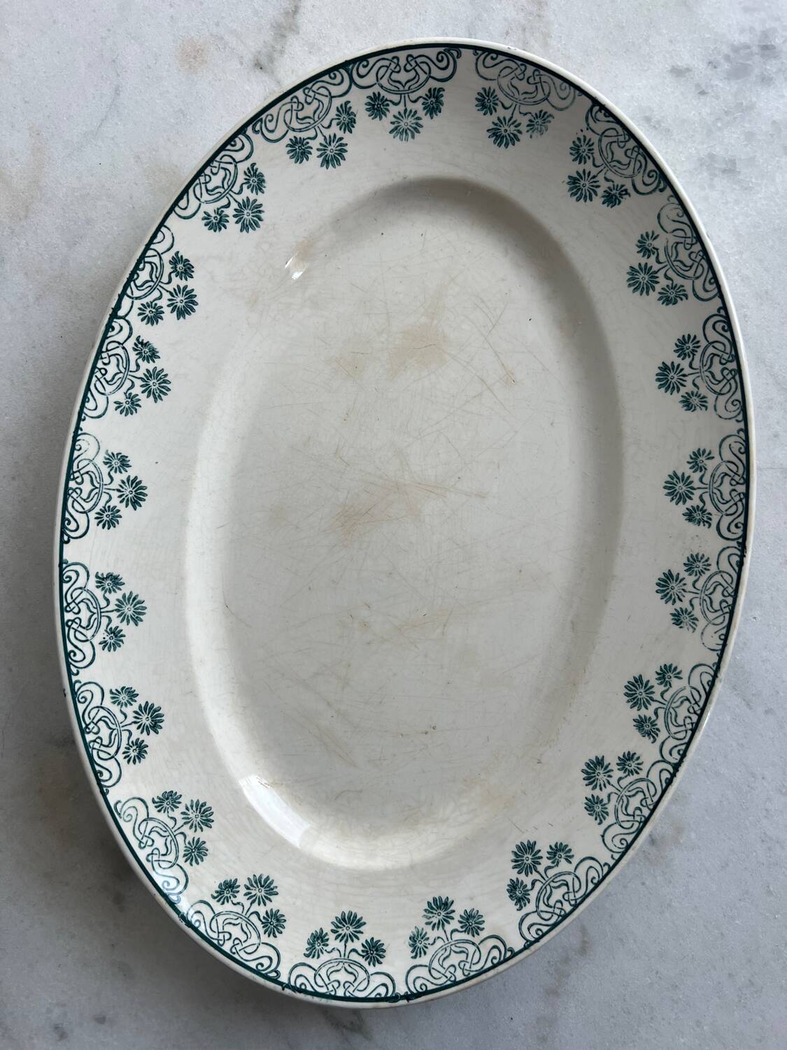 Oval presentation dish, Digoin ironstone