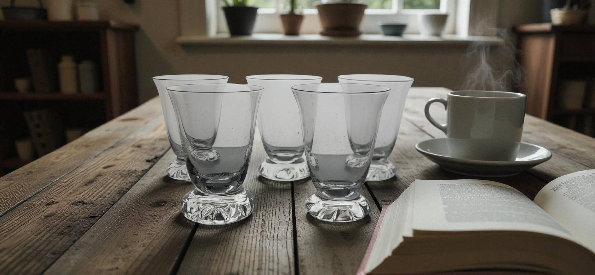 5 Daum Kim crystal glasses