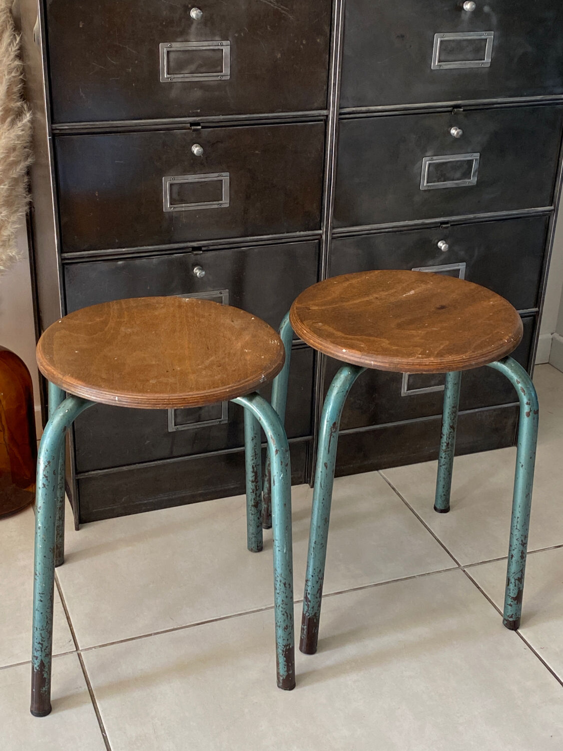 Pair of school stools
