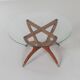 Italian coffee table with teak hairpin legs and brass feet, 1960s