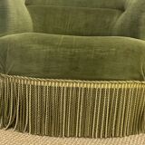 Pair of green toad armchairs