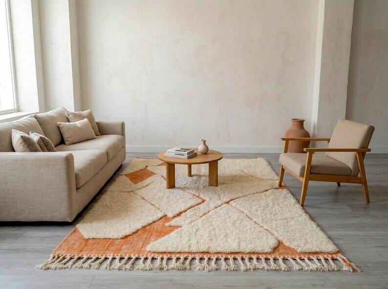 Handmade traditional Beni Ouarain rug 150/250 cm