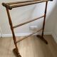 Vintage turned wooden towel rack