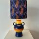 Upcycled table lamp made from an original 1970s Pop Art Dümler & Breiden vase.