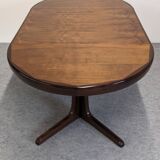 Baumann extendable dining room round table, France circa 1970.