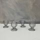 4 vintage stainless steel spiral egg cups from 1970