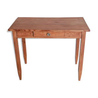 Waxed wooden farmhouse table