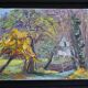 Rural landscape painting HST signed and framed