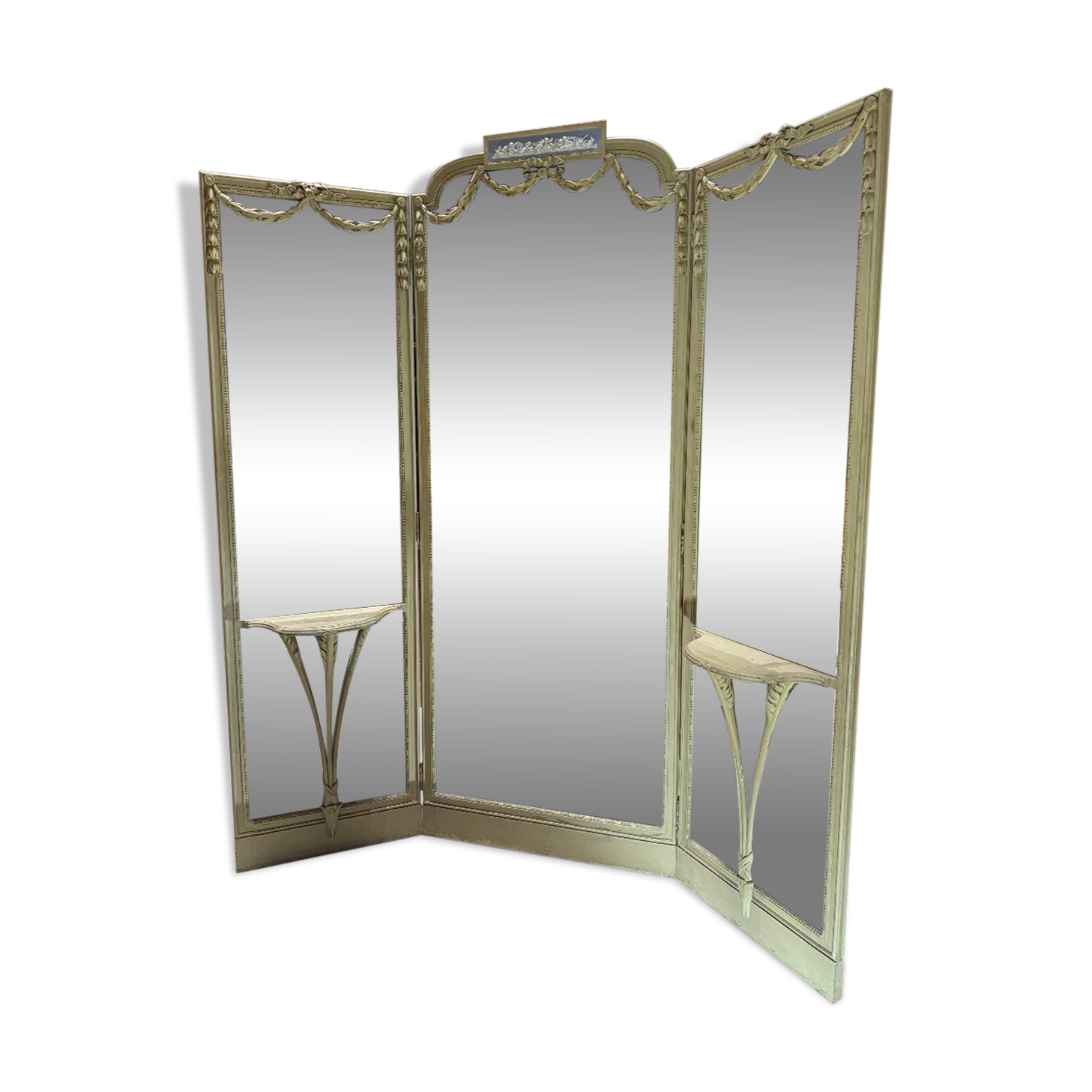Miroir triptyque de style Louis XVI d’époque Napoléon III