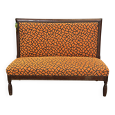 1930s bistro bench, upholstery and fabric completely redone.