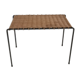 Side table in metal and rattan 50s