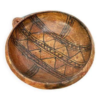 Berber painted terracotta dish