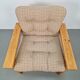 Vintage Brutalist Armchair in Pine and Fabric, 1970s