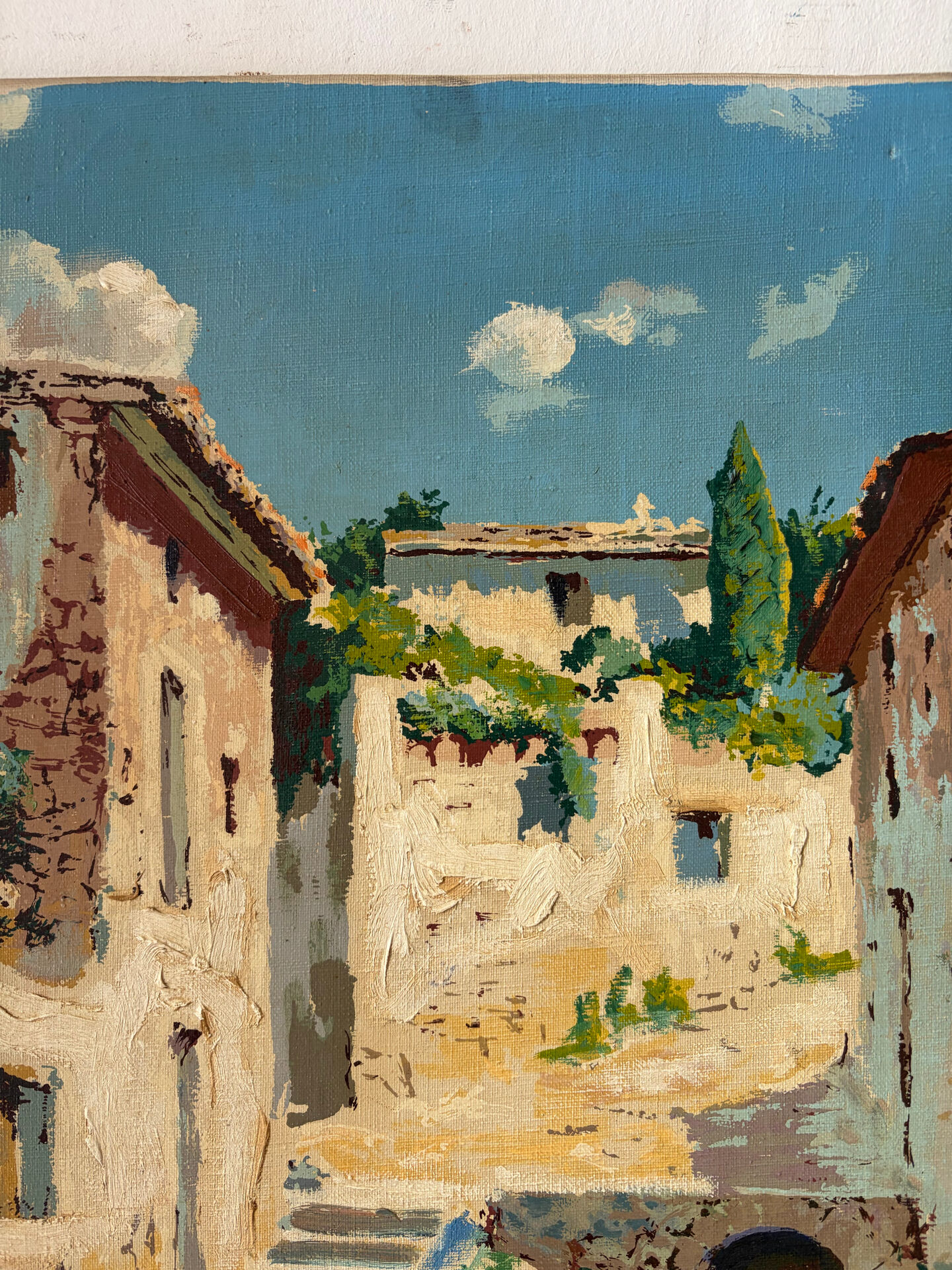 Spanish village, oil on canvas signed