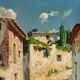 Spanish village, oil on canvas signed