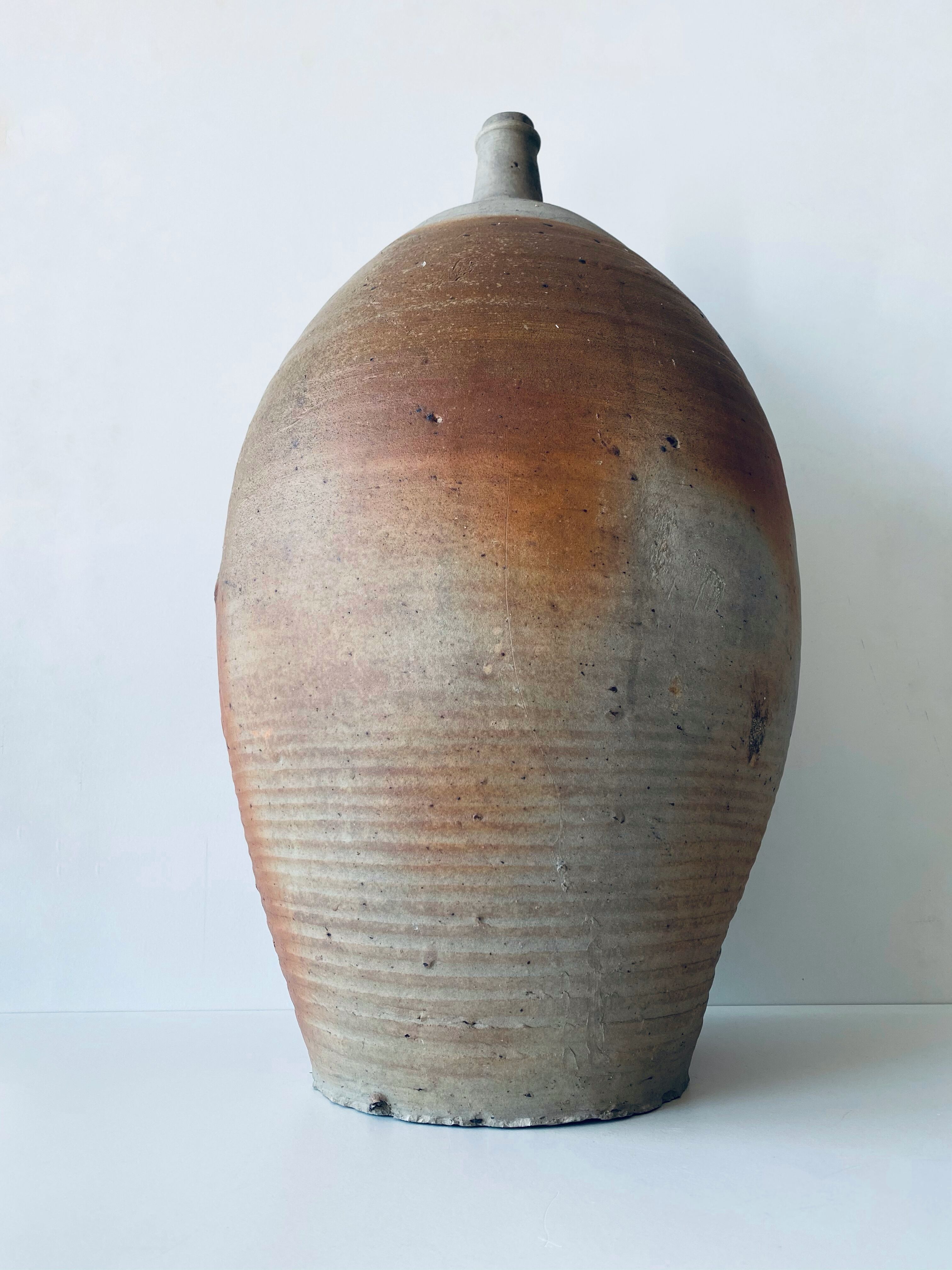 Very large old sandstone jar